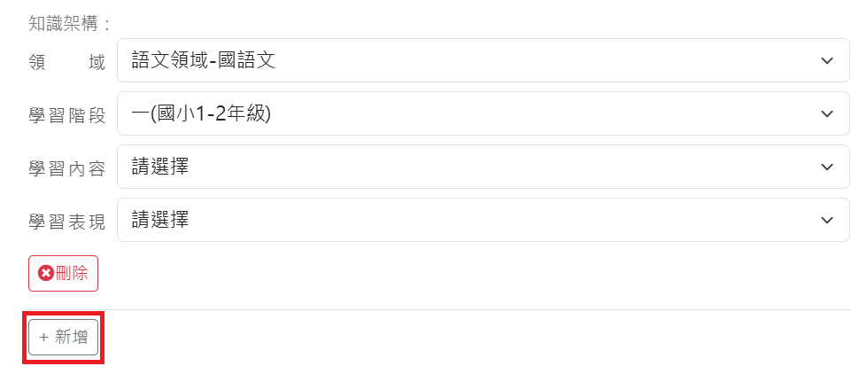 圖 3. 提供新增/刪除內容 