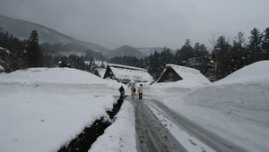 日本白川鄉合掌村冬季雪景之五縮圖