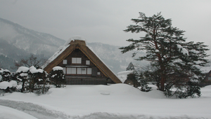 日本白川鄉合掌村冬季雪景之十八縮圖
