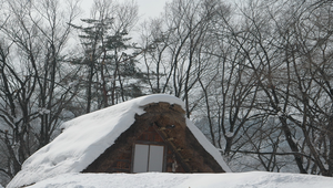 日本白川鄉合掌村冬季雪景十二縮圖