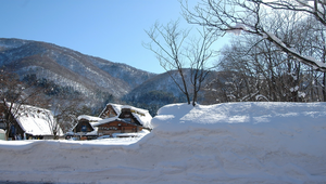 日本白川鄉合掌村冬季雪景縮圖