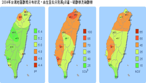 2004年台灣地區酸雨分布狀況縮圖