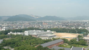 在日本四大國寶城之一姬路城天守閣四望姬路市區1縮圖