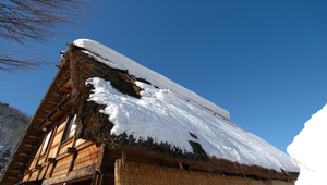 日本白川鄉合掌村冬季雪景之一縮圖