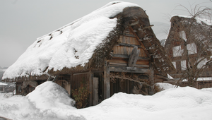日本白川鄉合掌村冬季雪景之七縮圖
