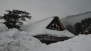 日本白川鄉合掌村冬季雪景之六縮圖
