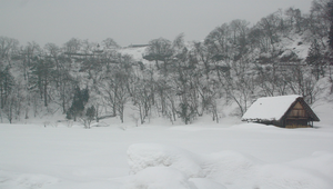 日本白川鄉合掌村冬季雪景之十七縮圖