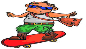 男孩溜滑板1縮圖