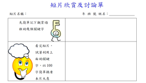 學習單_短片欣賞及討論單-資源代表圖