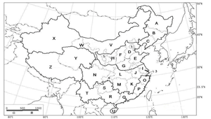 中國行政區填圖