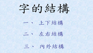 字的結構