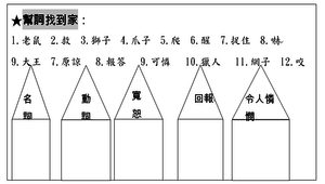 語詞學習單