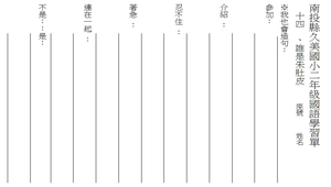 康軒版二上國語第十四課學習單 -資源代表圖