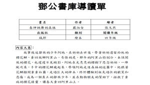 鄧公書庫導讀單---春神跳舞的森林