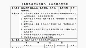 五年級自然科教學設計-植物世界