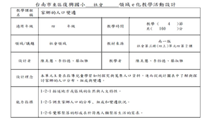 家鄉的人口變遷