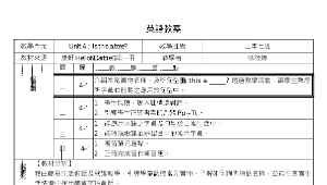 國小英語康軒版第一冊第四課教案