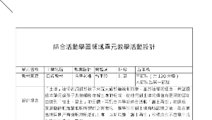 綜合活動學習領域單元教學活動設計暨學習單(土壤物語)