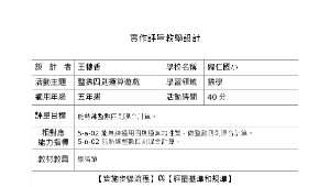 「十二年國教五堂課多元評量」國小數學科多元評量實作