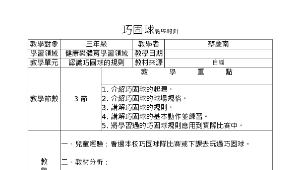 三年級簡易巧固球教學