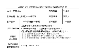 12年國教五堂課18小時教案(安南國中)