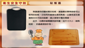 《料理虛擬實驗室-衛生安全守則》圖文說明-砧板區縮圖