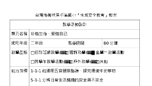 重溪國小二年級水域安全教案