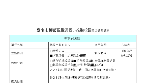 重溪國小六年級水域安全教案