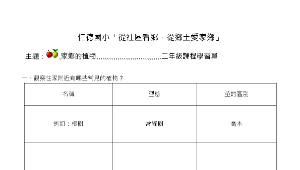 家鄉常見的植物學習單