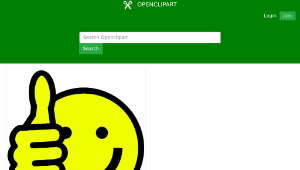 openclipart圖庫：Thumbs up smiley-資源代表圖