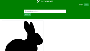 openclipart圖庫：Rabbit Silhouette-資源代表圖