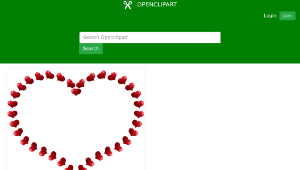 openclipart圖庫：Red Heart Shaped Border with Little Hearts-資源代表圖