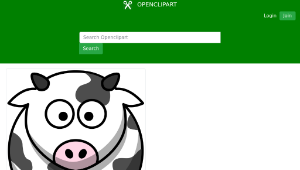 openclipart圖庫：Cartoon cow縮圖