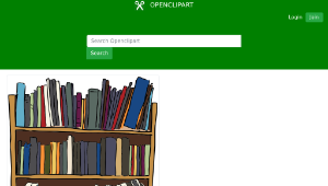 openclipart圖庫：Library Book Cart縮圖