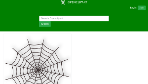 openclipart圖庫：Halloween Spider Web Icon縮圖