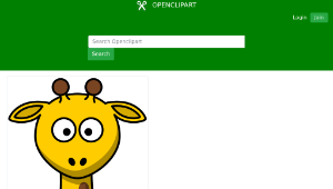 openclipart圖庫：Cartoon giraffe-資源代表圖