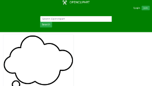 openclipart圖庫：Cartoon thought bubble-資源代表圖
