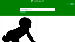 openclipart圖庫：Baby silhouette-資源代表圖