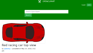 openclipart圖庫：Red racing car top view-資源代表圖