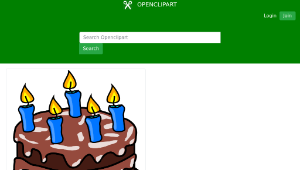 openclipart圖庫：Chocolate birthday cake-資源代表圖