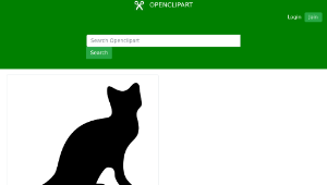 openclipart圖庫：Cat silhouette縮圖