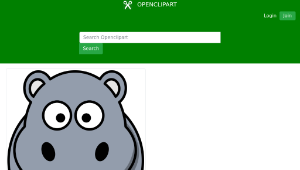 openclipart圖庫：Cartoon hippo-資源代表圖