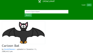 openclipart圖庫：Cartoon Bat-資源代表圖