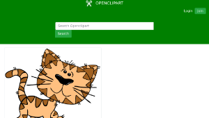 openclipart圖庫：Cartoon Cat Walking