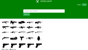 openclipart圖庫：Guns Pack-資源代表圖