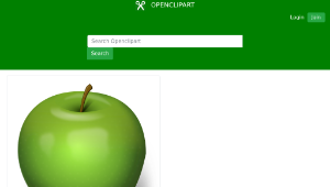 openclipart圖庫：Photorealistic Green Apple