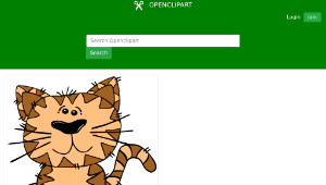 openclipart圖庫：Cartoon Cat Sitting