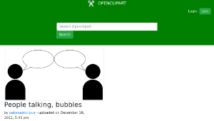 openclipart圖庫：People talking, bubbles
