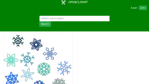 openclipart圖庫：Snowflakes-資源代表圖