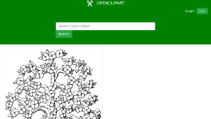 openclipart圖庫：flowering tree